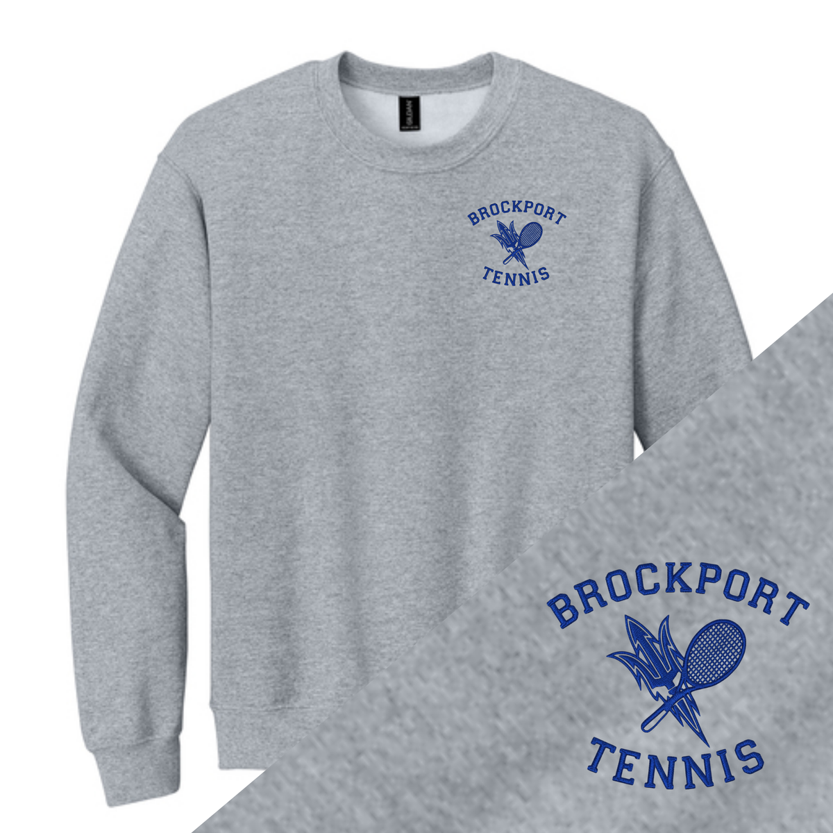 Brockport Tennis Embroidered Crewneck