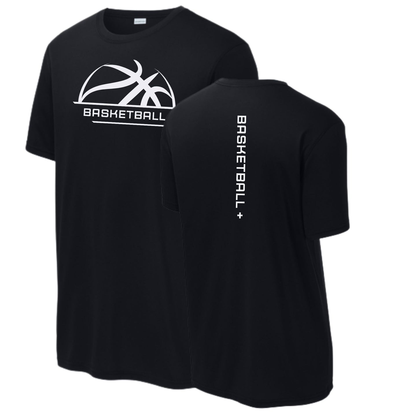 Basketball + Black Performance Tee
